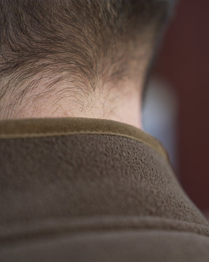 Demitasse Brown Coloured Harkila Sandhem Sherpa Fleece Jacket on outdoor background 