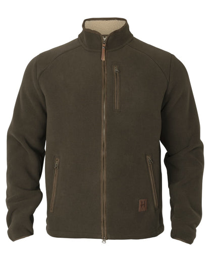 Willow Green Coloured Harkila Sandhem Sherpa Fleece Jacket on white background 