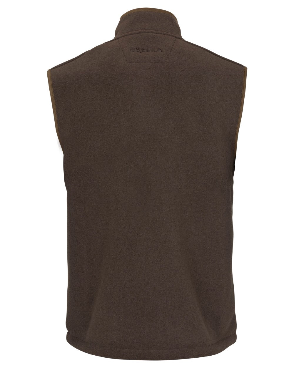 Demitasse Brown Coloured Harkila Sandhem Sherpa Fleece Waistcoat on white background 