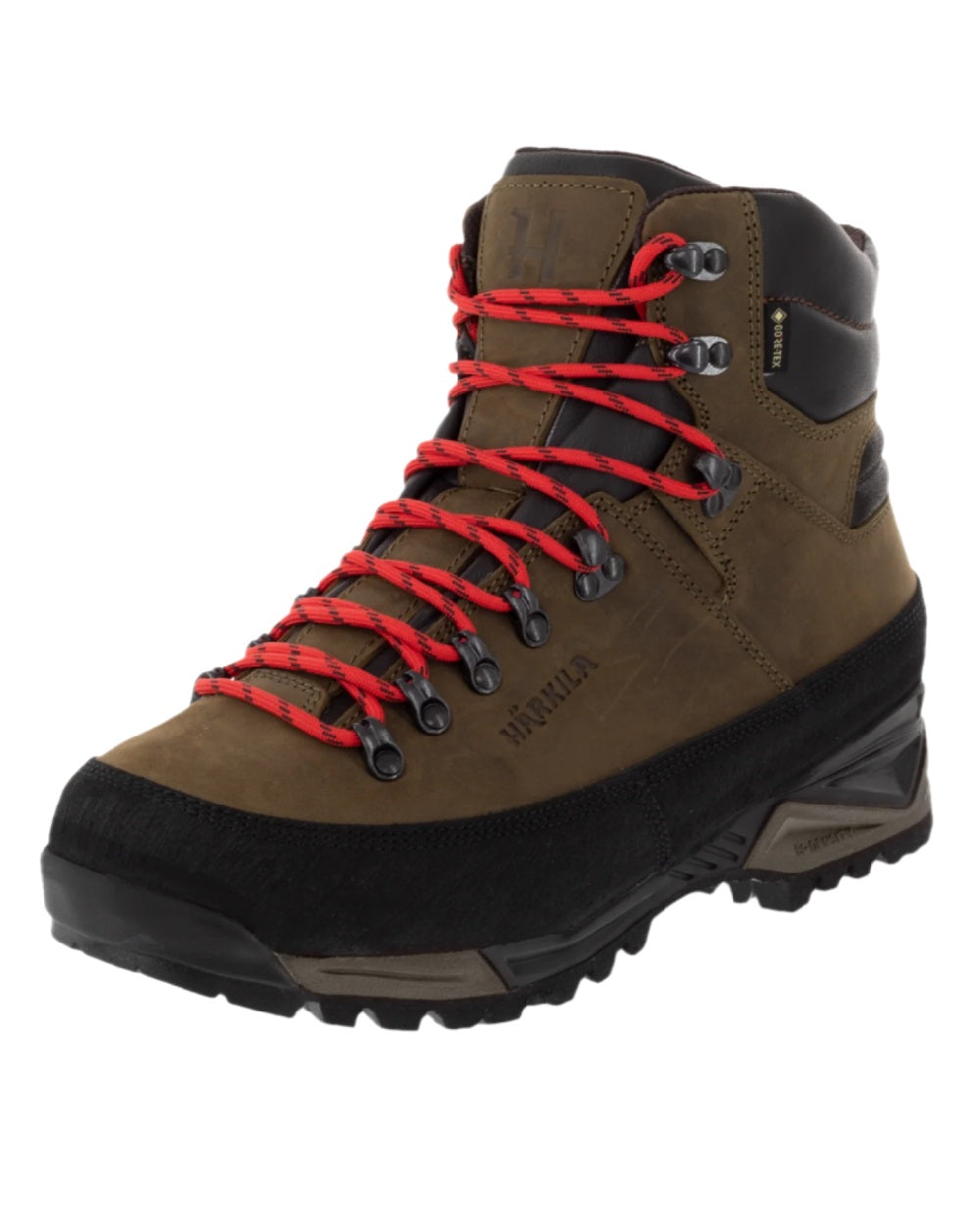 Willow Green Coloured Harkila Saxnas GTX Boots on white background 
