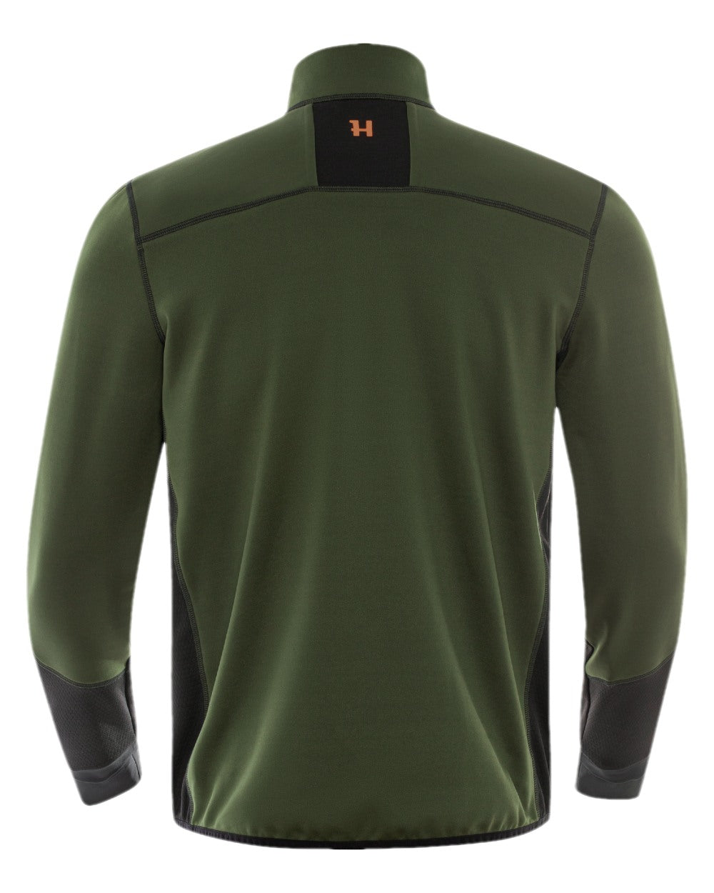 Duffel Green Black Coloured Harkila Scandinavian Fleece Jacket on white background 