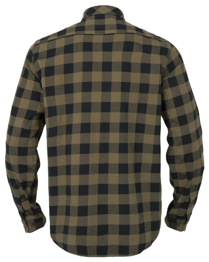 Tarmac Check coloured Harkila Scandinavian Long Sleeve Shirt on white background 