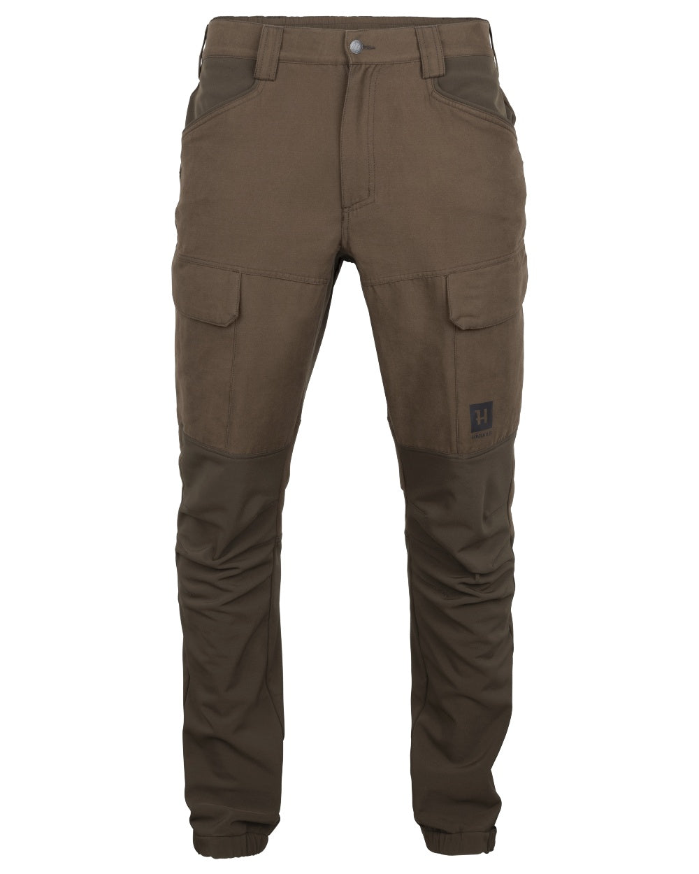 Dark Earth Slate Brown Coloured Harkila Scandinavian Trousers on white background 