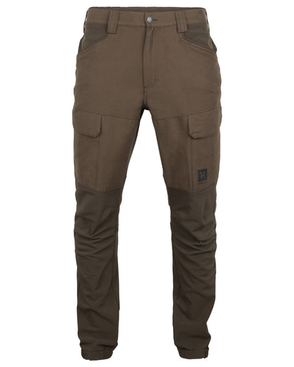 Dark Earth Slate Brown Coloured Harkila Scandinavian Trousers on white background 