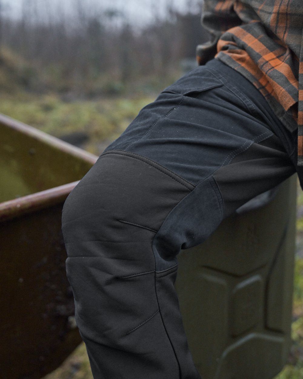 Salute Anthracite Coloured Harkila Scandinavian Trousers on forest background 