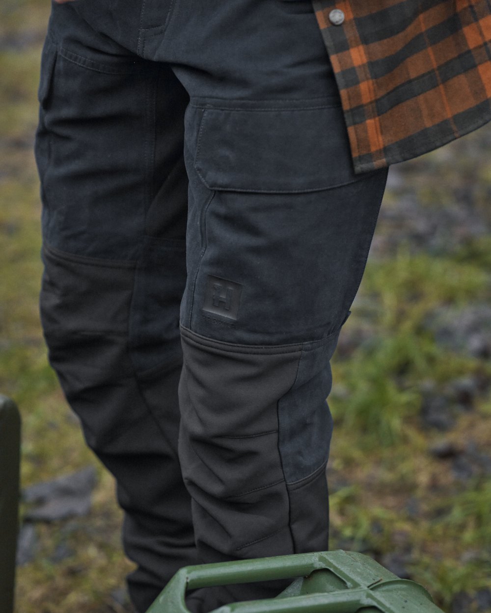 Salute Anthracite Coloured Harkila Scandinavian Trousers on forest background 