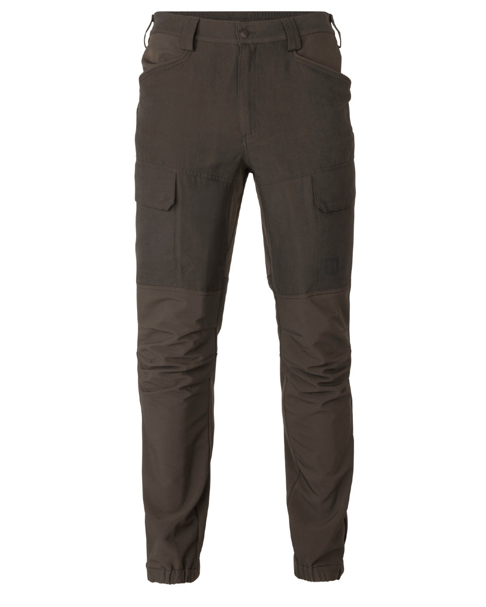 Shadow Brown Deep Brown coloured Harkila Scandinavian Trousers on white background 