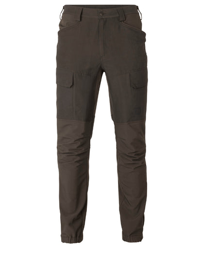 Shadow Brown Deep Brown coloured Harkila Scandinavian Trousers on white background 