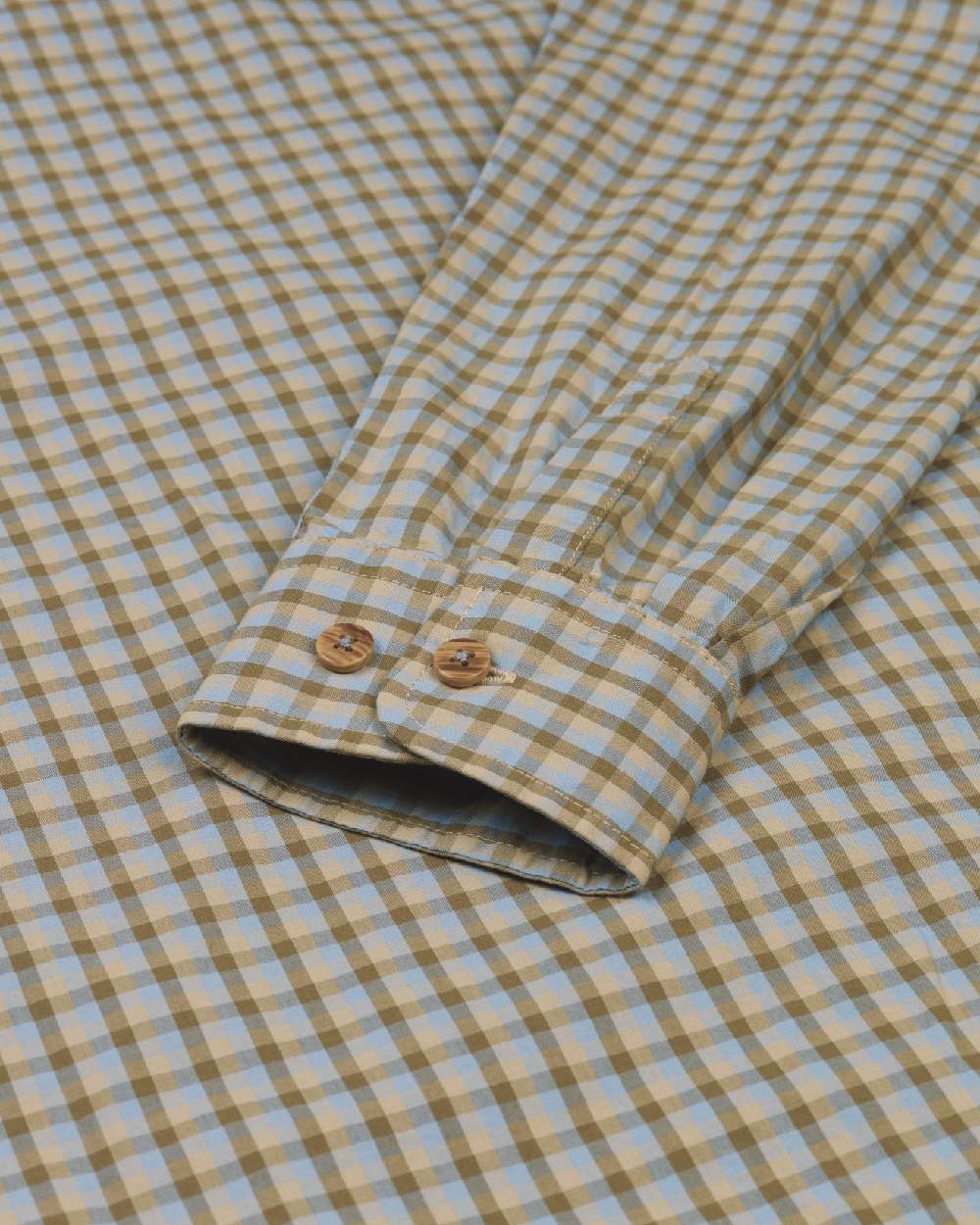 Heritage Blue Check Coloured Harkila Selja Lady Long Sleeved Shirt on white background 