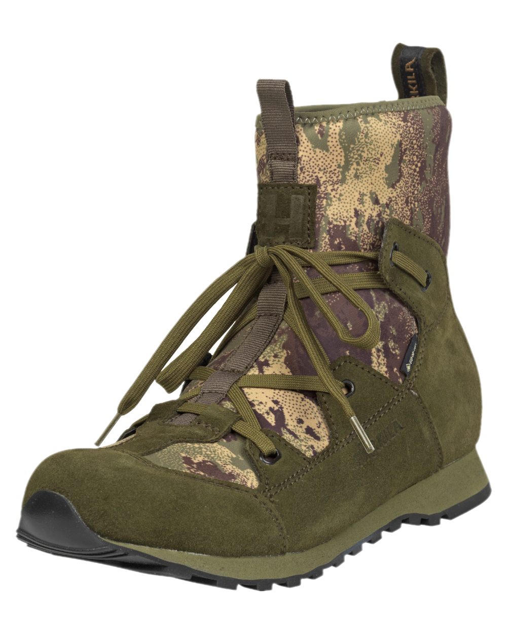 AXIS Forest Coloured Harkila Stalking Sneaker GTX Boots on white background 
