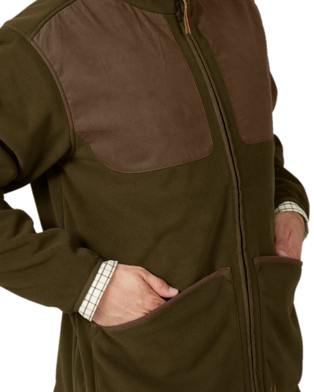 Willow Green Coloured Harkila Stornoway Active Shooting HSP Jacket on white background 