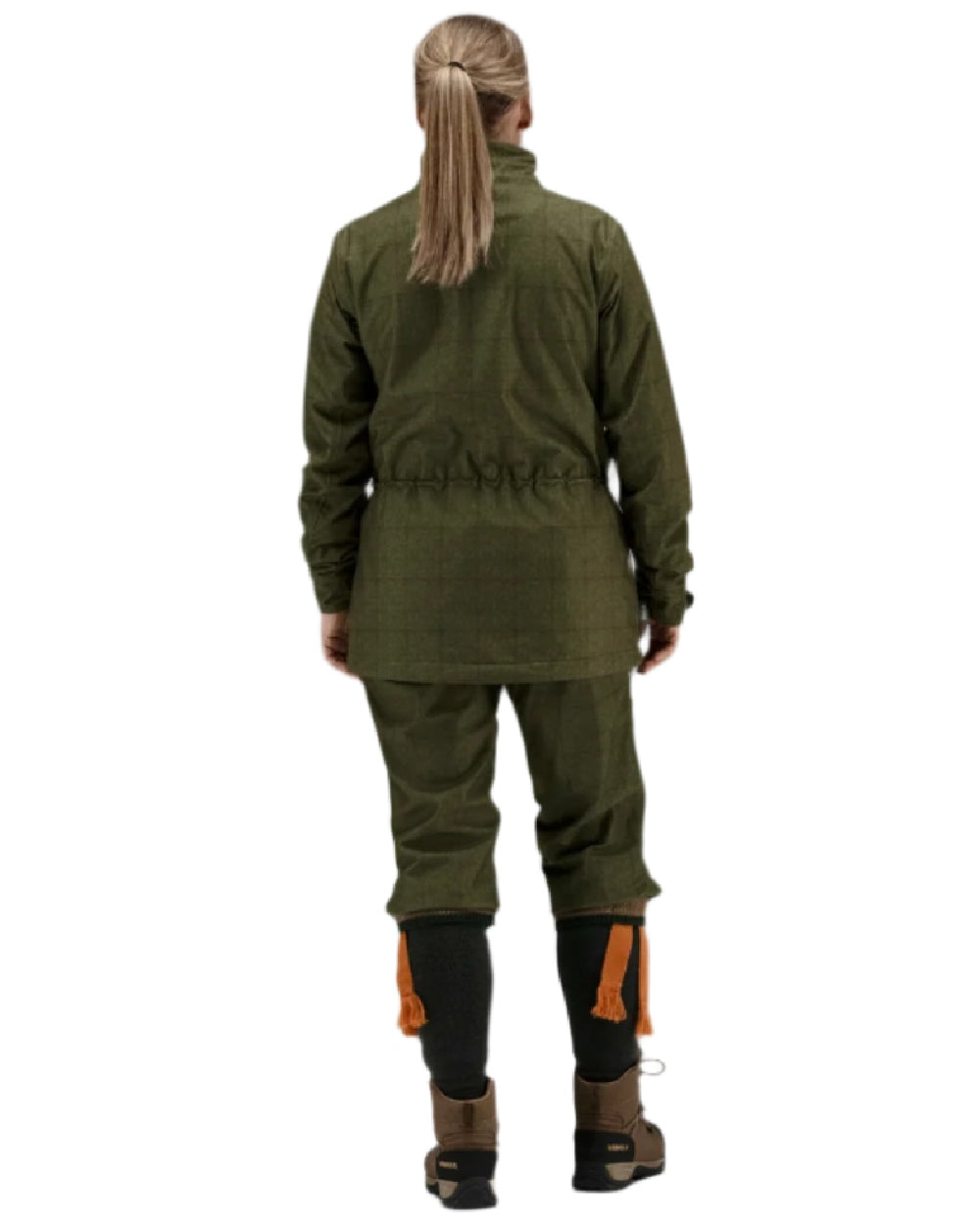 Willow Green Coloured Harkila Stornoway Shooting Lady Jacket on white background 