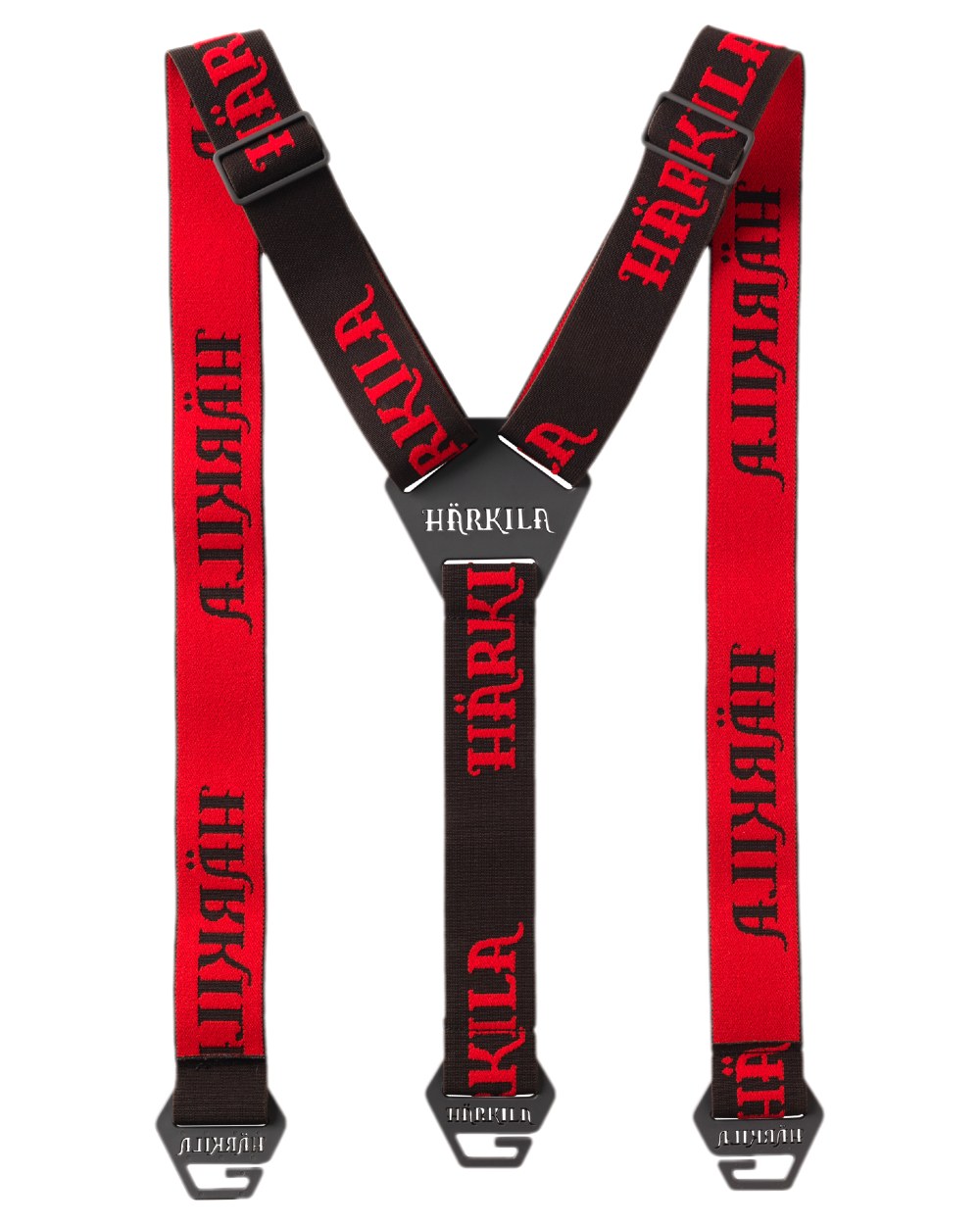 Shadow Brown Red Coloured Harkila Tech Braces on white background 