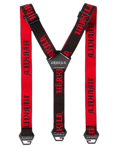 Shadow Brown Red Coloured Harkila Tech Braces on white background 