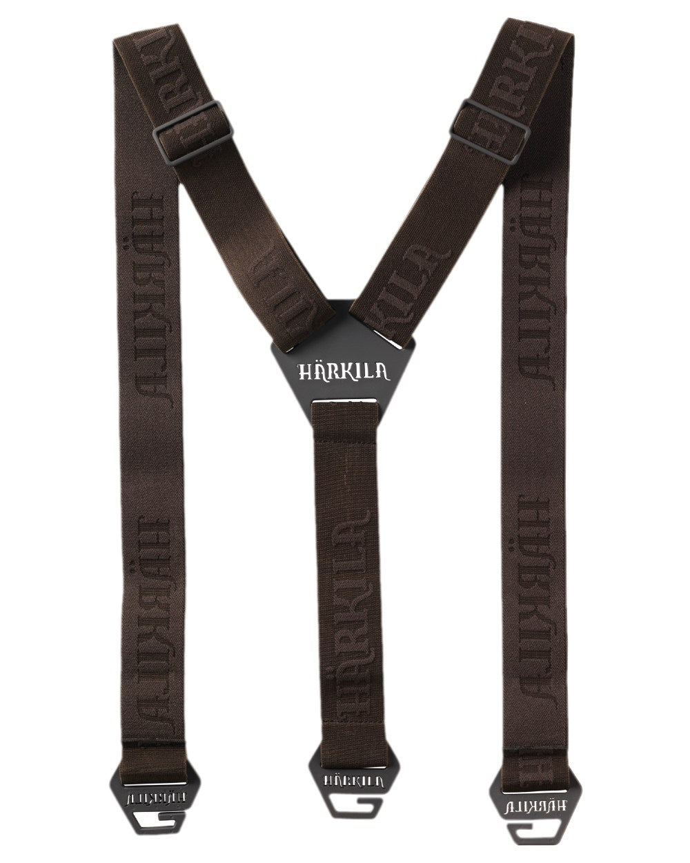 Willow Green Shadow Brown Coloured Harkila Tech Braces on white background 