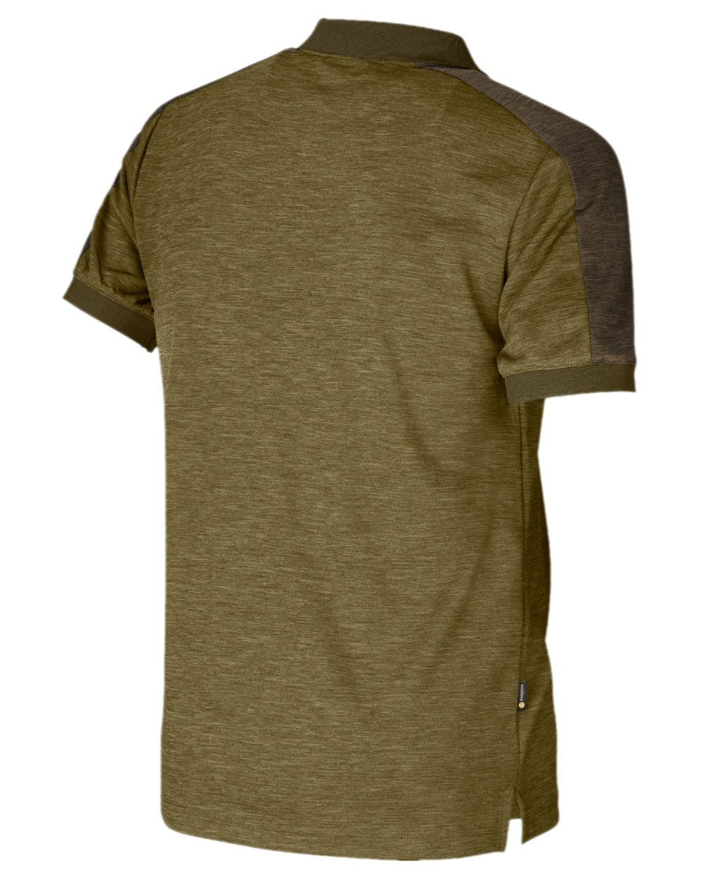 Dark Olive Willow Green Coloured Harkila Tech Polo Shirt on white background 