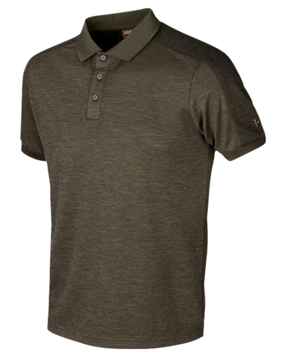 Willow Green Coloured Harkila Tech Polo Shirt on white background 