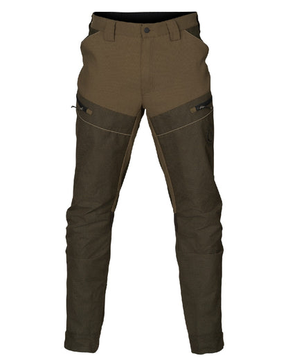 Willow Green Golden Willow Green coloured Harkila Teneo Pro Trousers on white background 