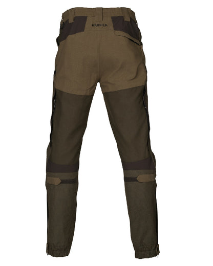 Willow Green Golden Willow Green coloured Harkila Teneo Pro Trousers on white background 
