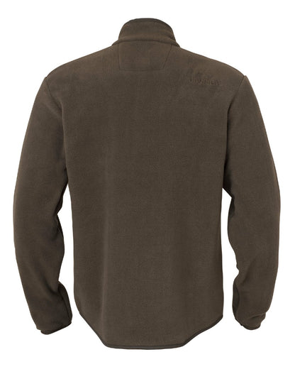 Dark Brown coloured Harkila Torsby Fleece Jacket on white background 