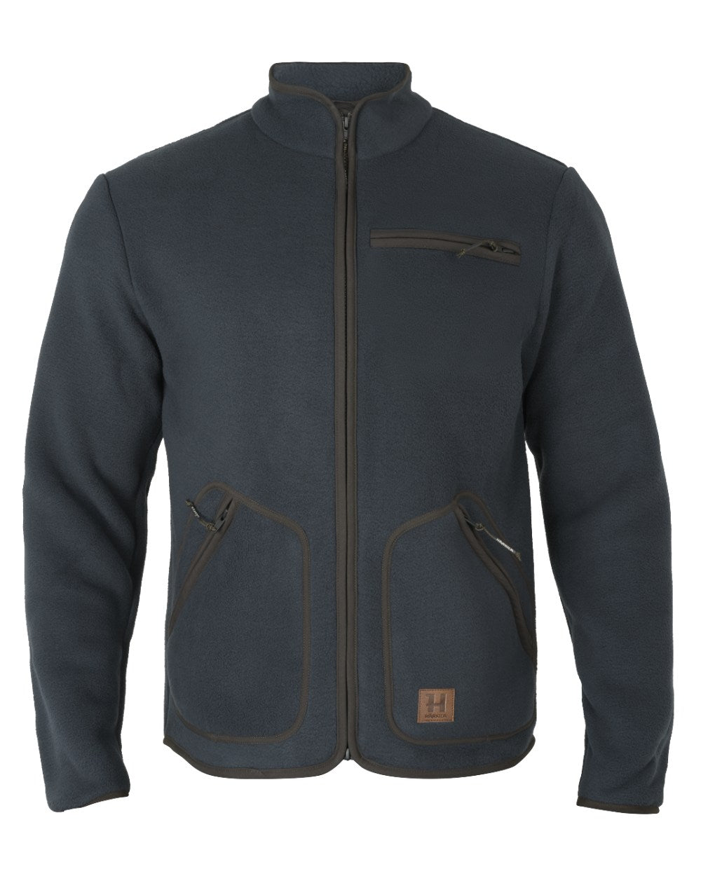Dark Navy Coloured Harkila Torsby Fleece Jacket on white background 