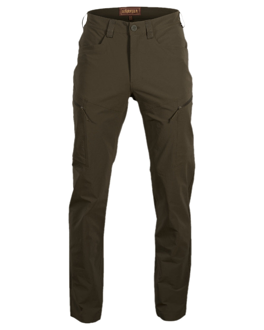 Willow Green Coloured Harkila Trail Trousers on white background 