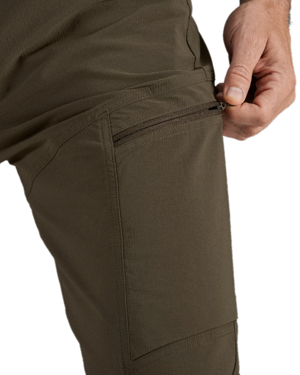 Willow Green Coloured Harkila Trail Trousers on white background 