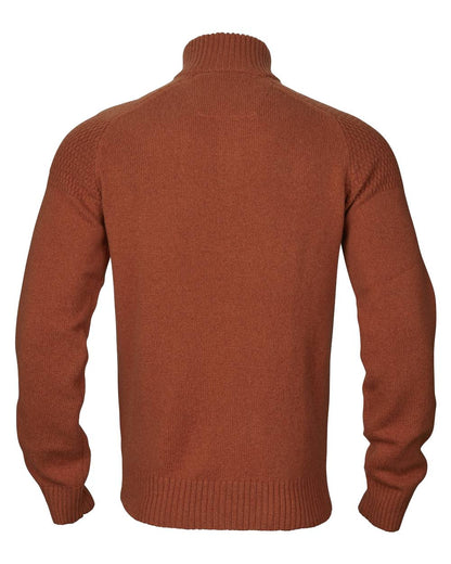 Bombay Brown Coloured Harkila Vincent Merino Half Zip Pullover on white background 