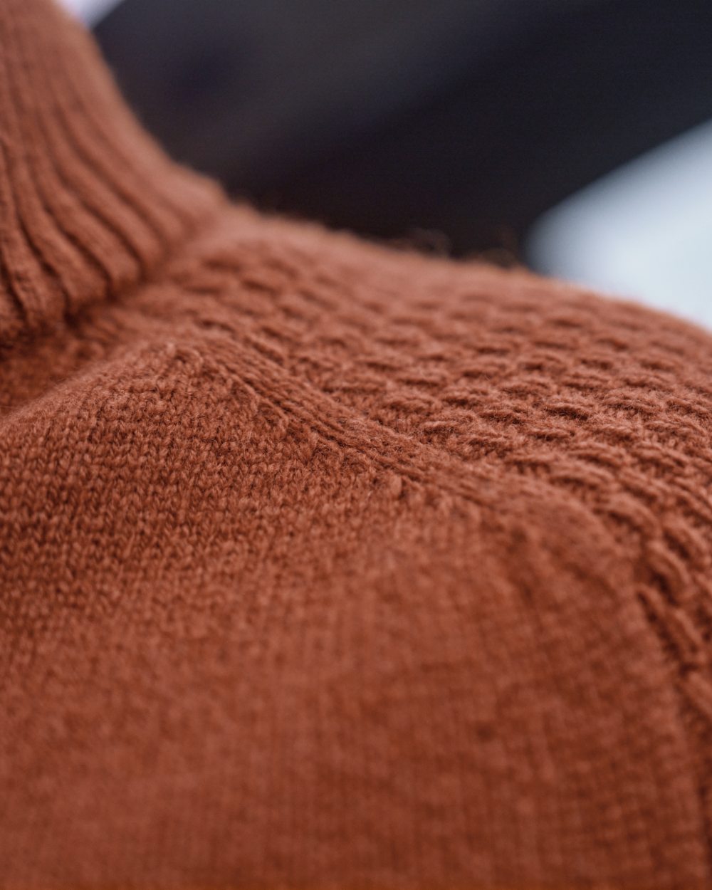 Bombay Brown Coloured Harkila Vincent Merino Half Zip Pullover on outdoor background 