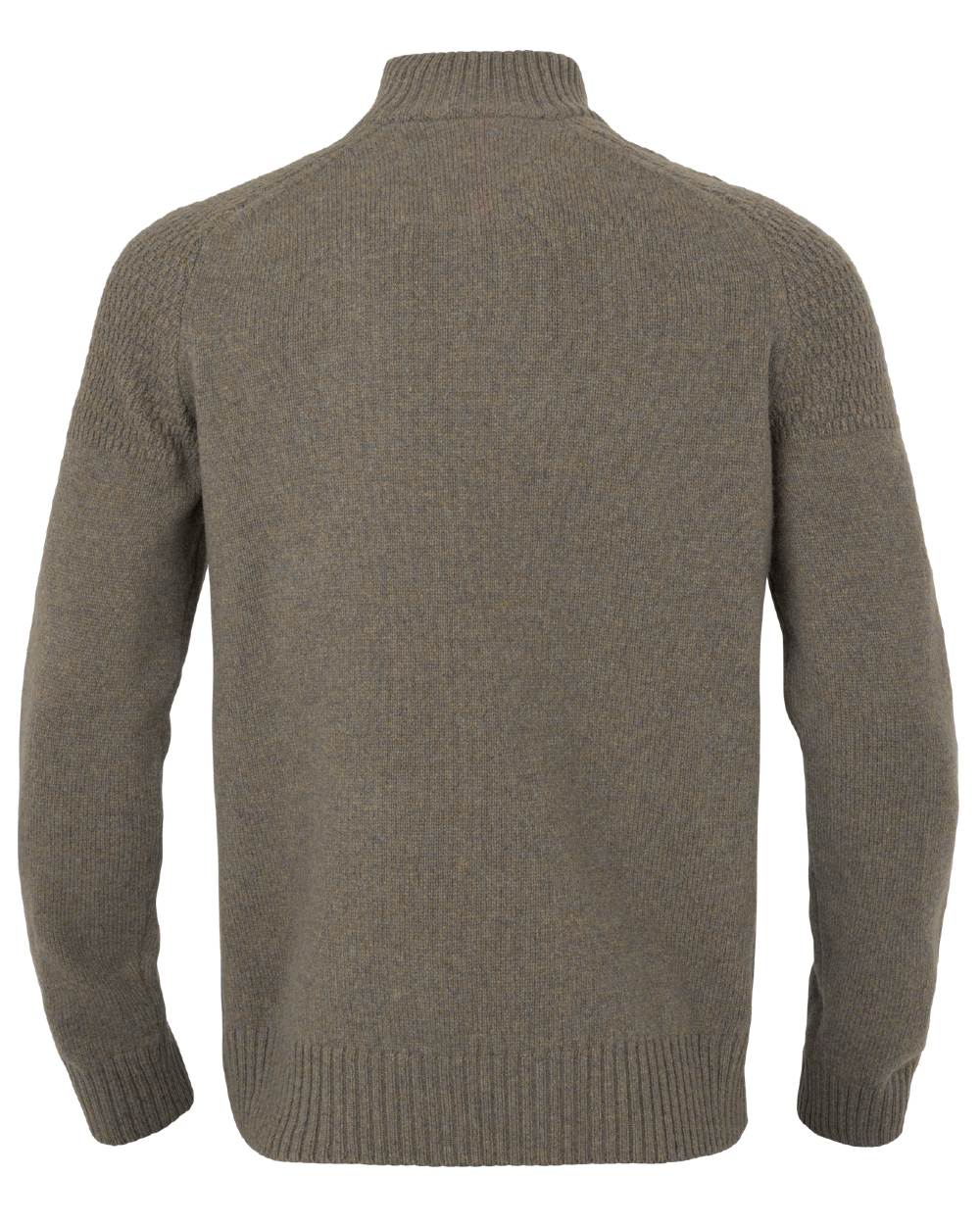 Dark Sand Coloured Harkila Vincent Merino Half Zip Pullover on white background 