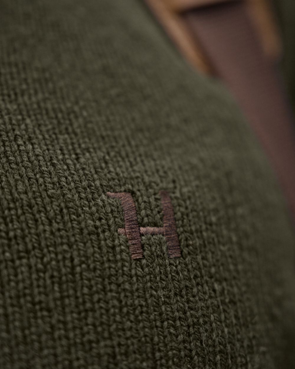 Rosin Coloured Harkila Vincent Merino Half Zip Pullover on white background 