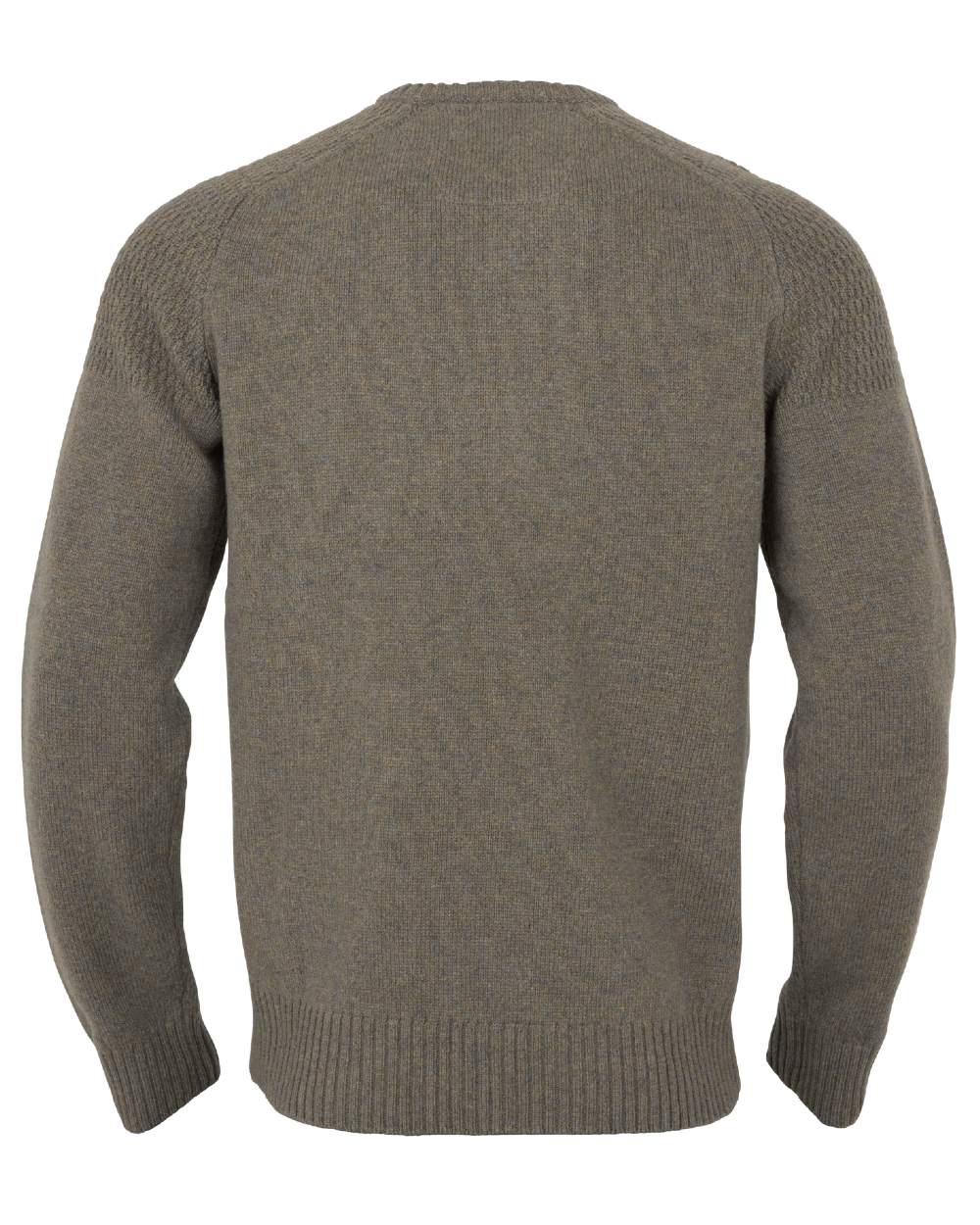 Dark Sand Coloured Harkila Vincent Merino V-Neck Pullover on white background 