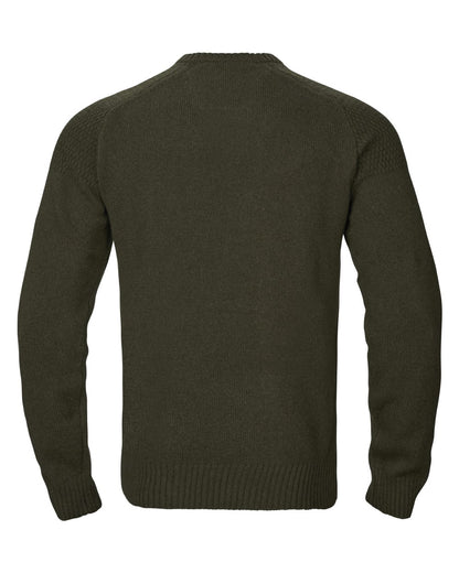 Rosin Coloured Harkila Vincent Merino V-Neck Pullover on white background 