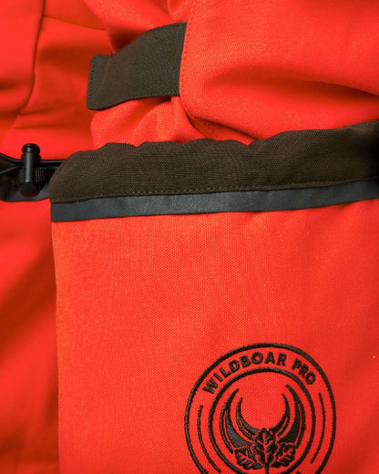 Orange Blaze Willow Green Coloured Harkila Wildboar Pro Gaiters on white background 