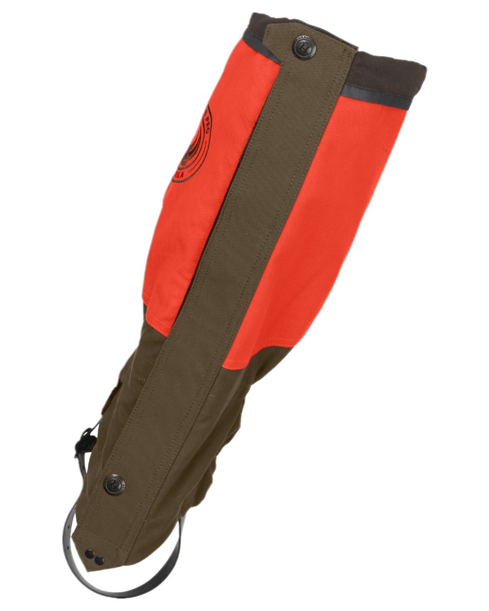 Orange Blaze Willow Green Coloured Harkila Wildboar Pro Gaiters on white background 