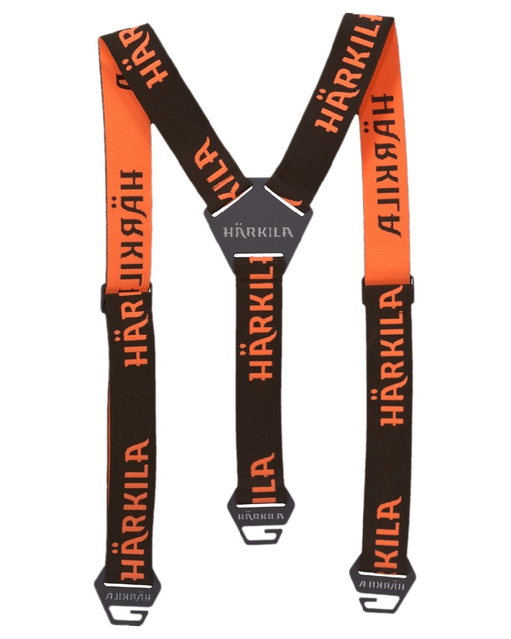 Brown Orange Blaze Coloured Harkila Wildboar Pro Tech Braces on white background 