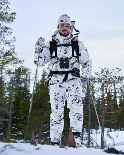 AXIS Snow Coloured Harkila Winter Active WSP Jacket on snow background 