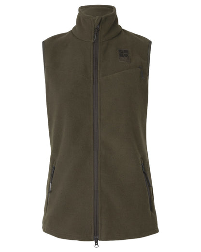 Willow Green Coloured Harkila Womens Anniversary Fleece Waistcoat on white background 