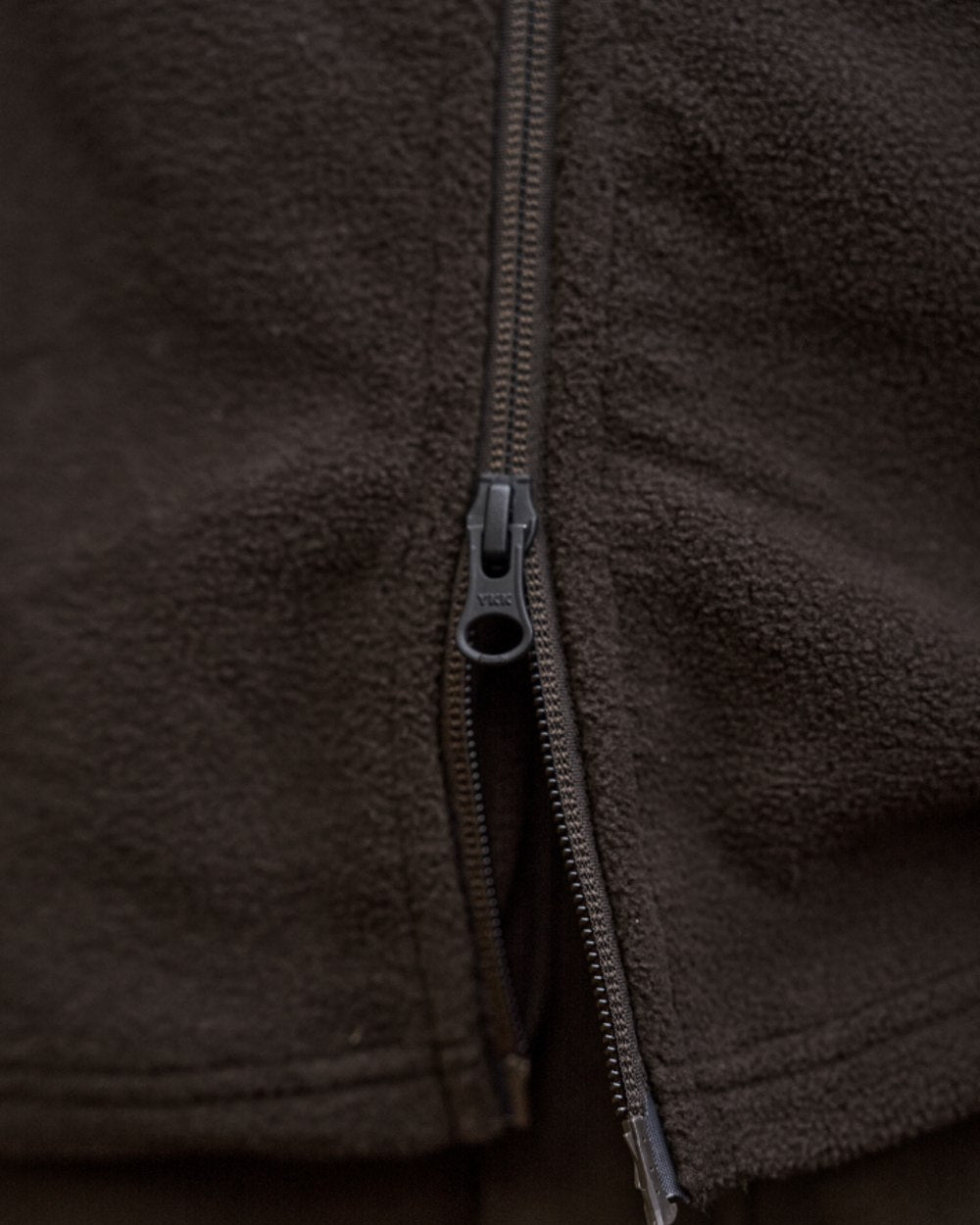 Shadow Brown Coloured Harkila Womens Aspire Fleece Waistcoat on white background 