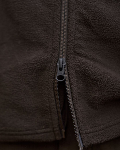 Shadow Brown Coloured Harkila Womens Aspire Fleece Waistcoat on white background 