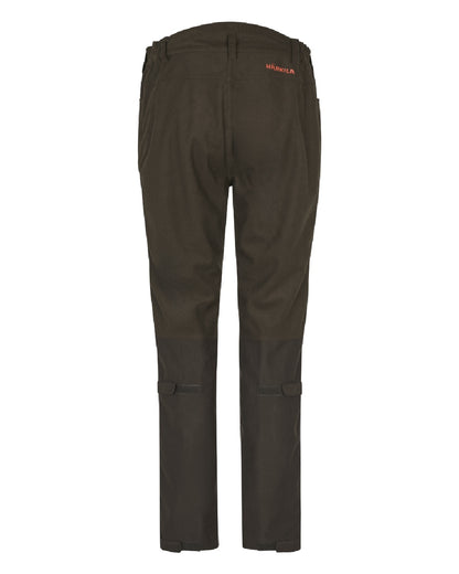 Hunting Green Shadow Brown Coloured Harkila Womens Aspire HWS Trousers on white background 