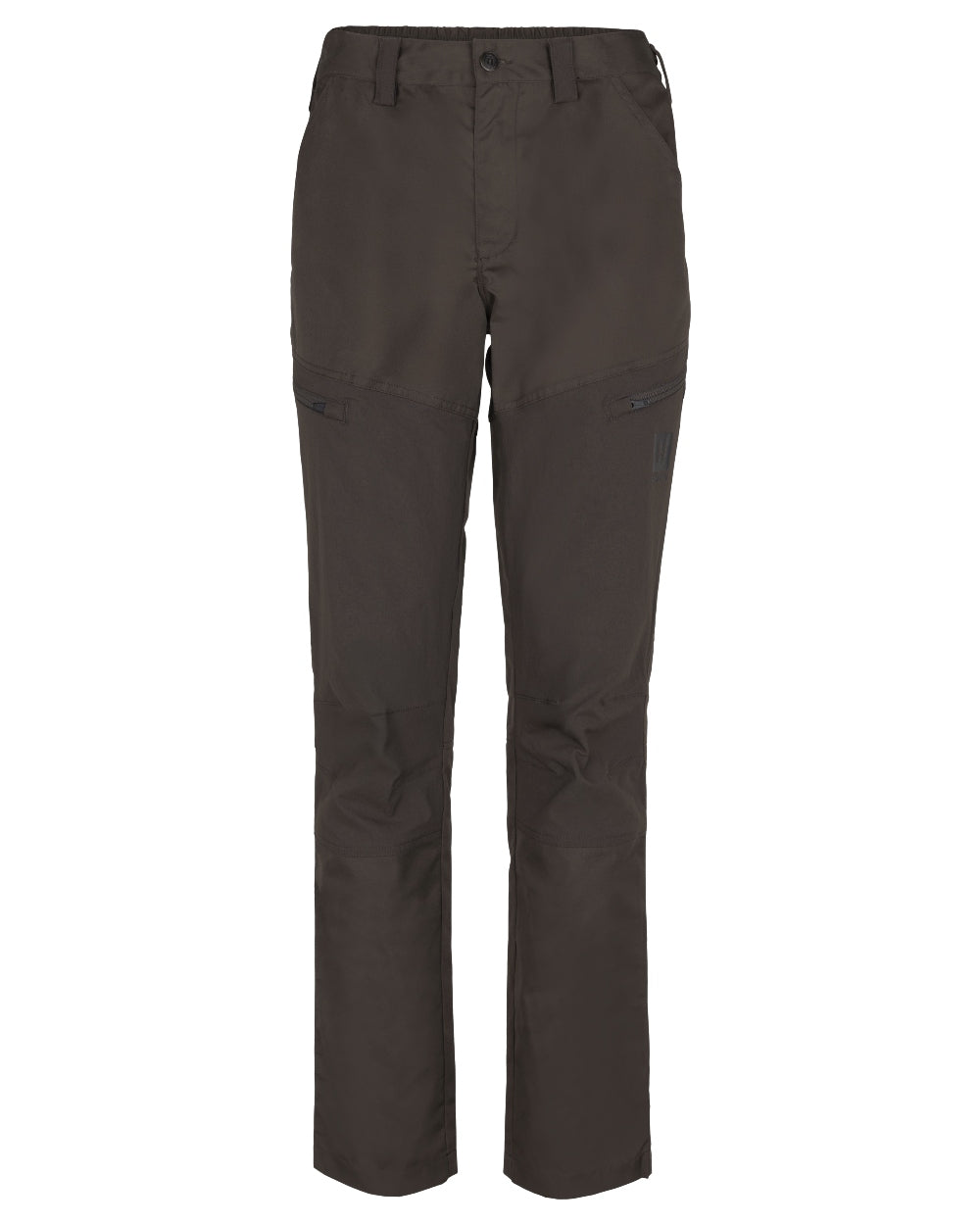 Shadow Brown Coloured Harkila Womens Fjell Trousers on white background 