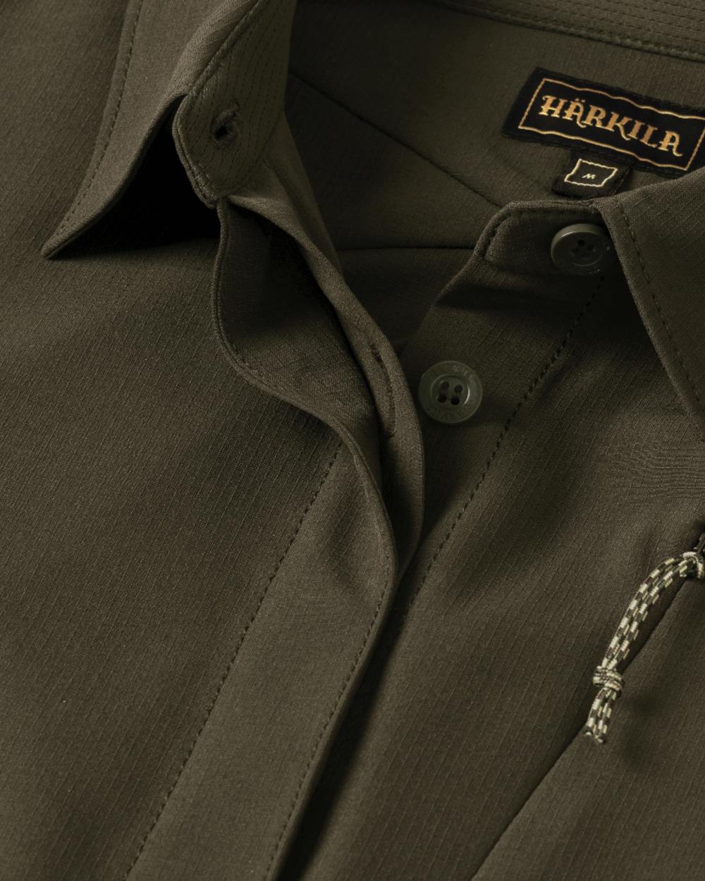 Willow Green Coloured Harkila Womens Herlet Tech Shirt on white background 