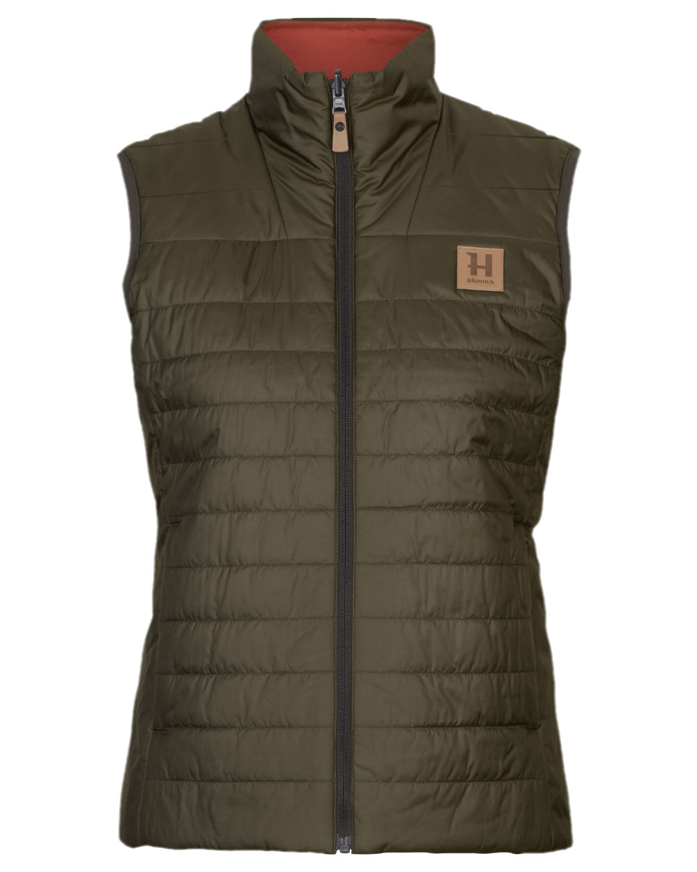 Willow Green Arabian Spice Coloured Harkila Womens Kalix HSP Waistcoat on white background 