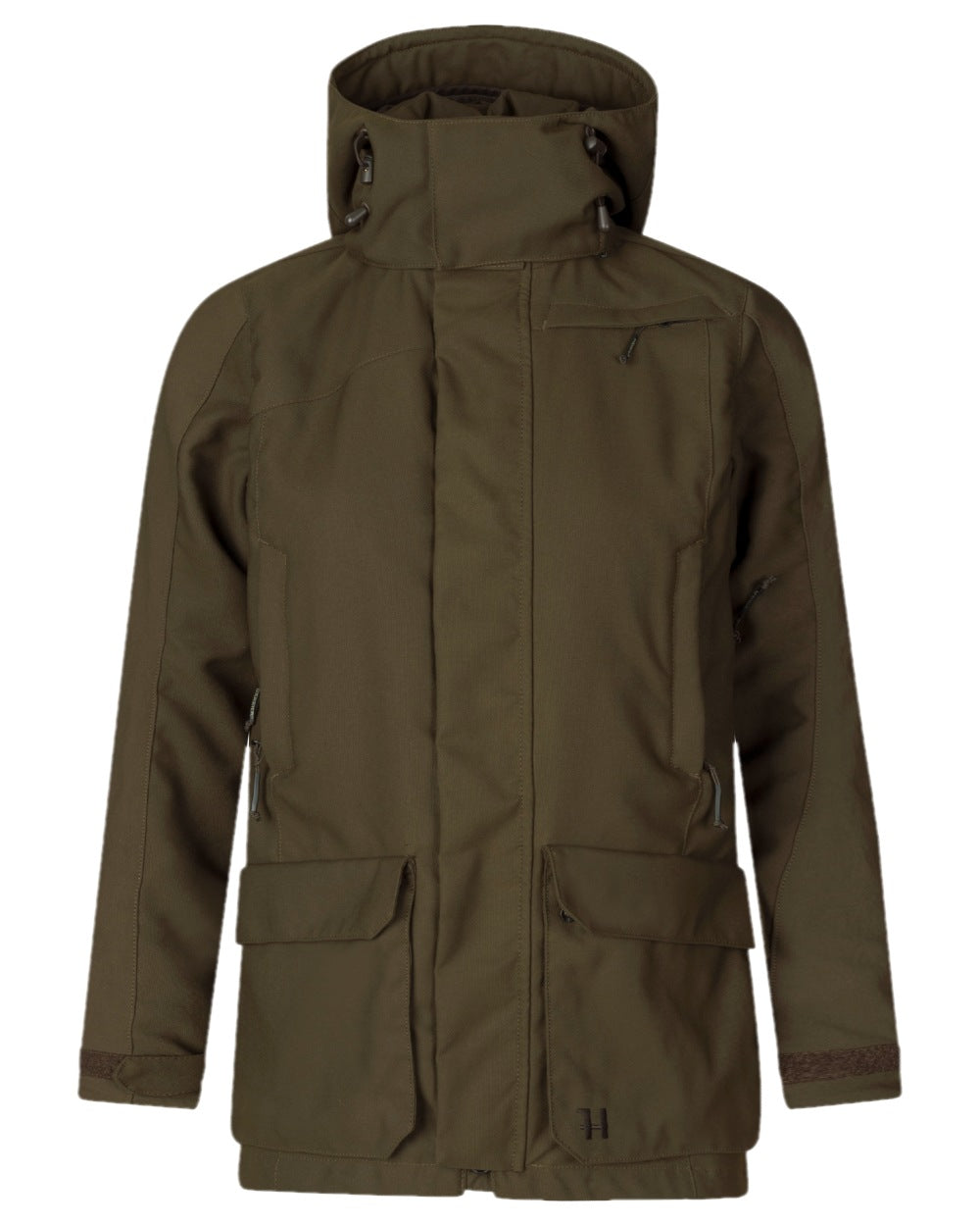 Willow Green Coloured Harkila Womens Pro Hunter GTX Jacket on white background 