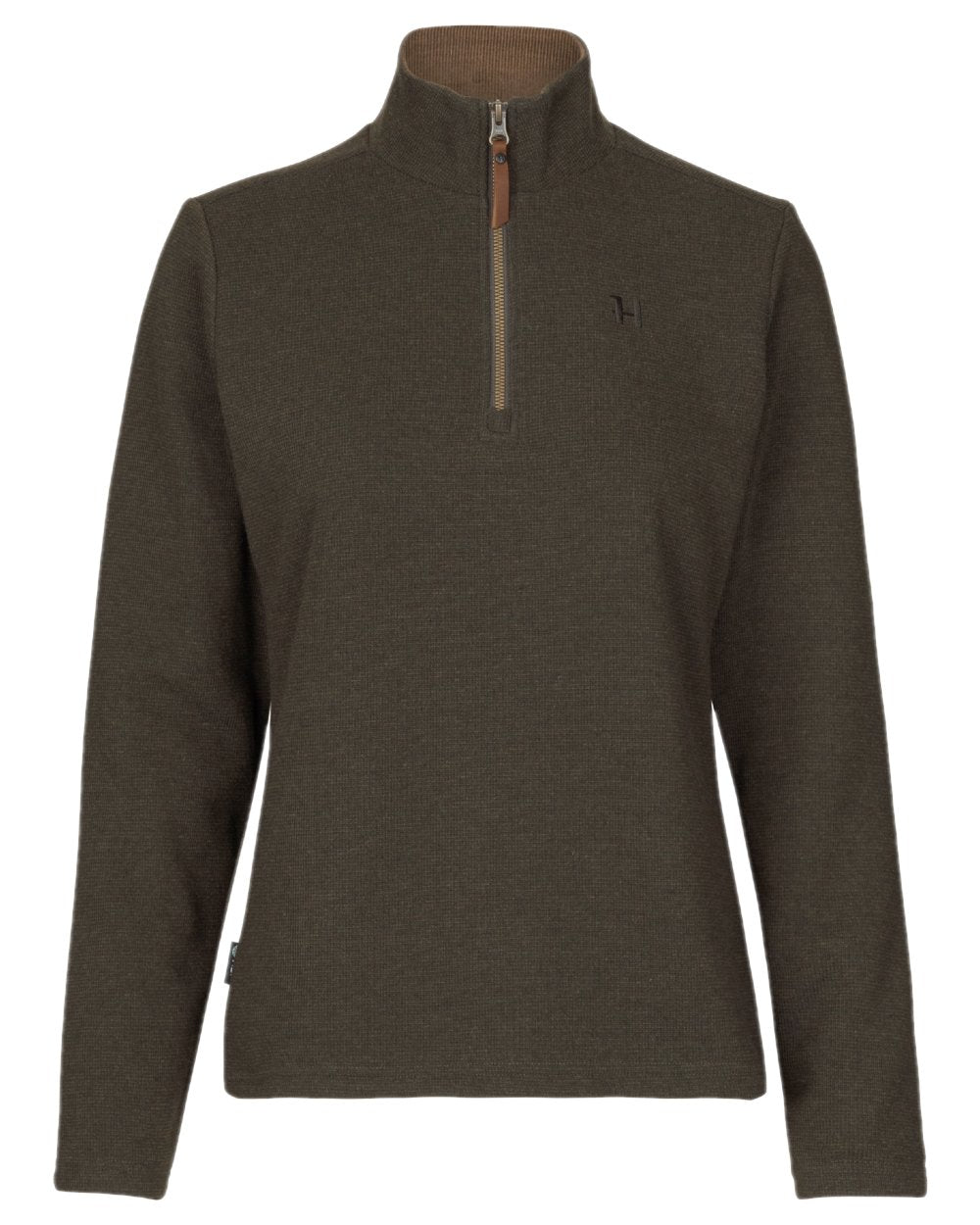 Willow Green Coloured Harkila Womens Sandhem Pro HSP Pullover on white background 
