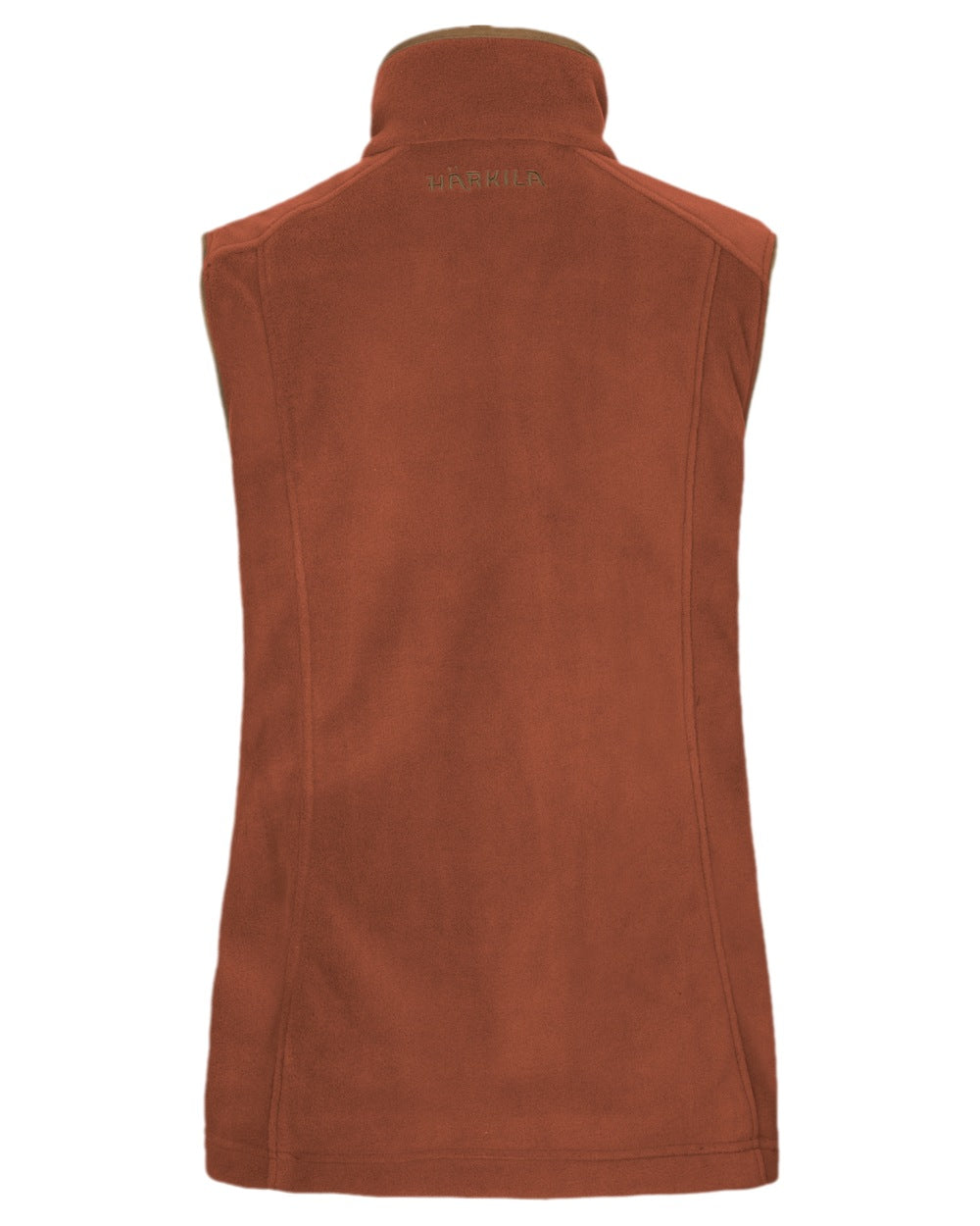 Arabian Spice Coloured Harkila Womens Sandhem 200 Fleece Waistcoat on white background 