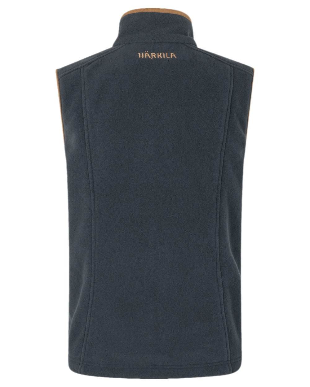 Dark Navy Coloured Harkila Womens Sandhem 200 Fleece Waistcoat on white background 