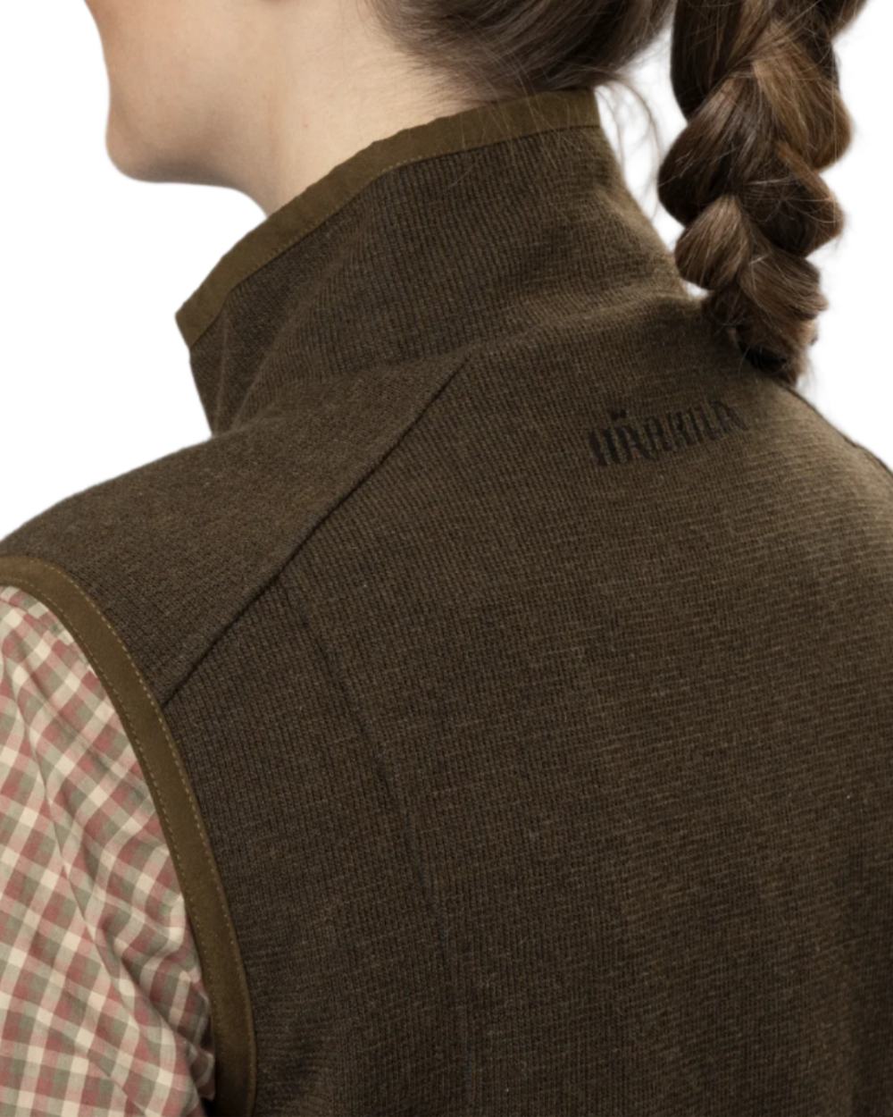 Forest Green Coloured Harkila Womens Sandhem Pro Waistcoat on white background 