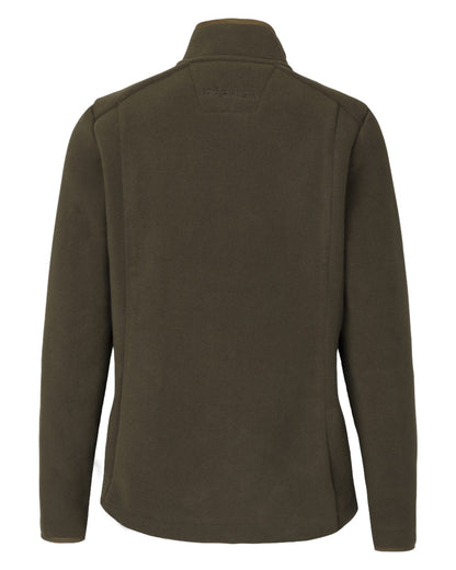 Willow Green Coloured Harkila Womens Sandhem Sherpa Fleece Jacket on white background 